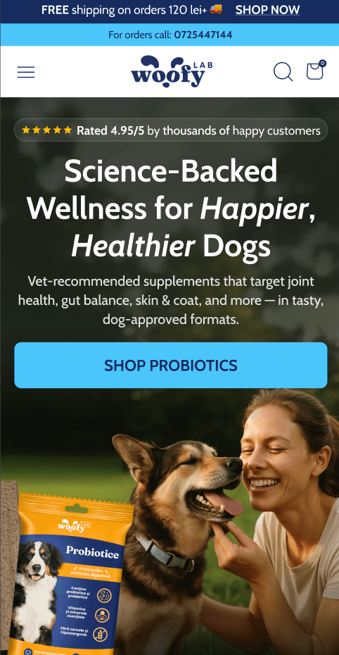 WoofyLab landing page